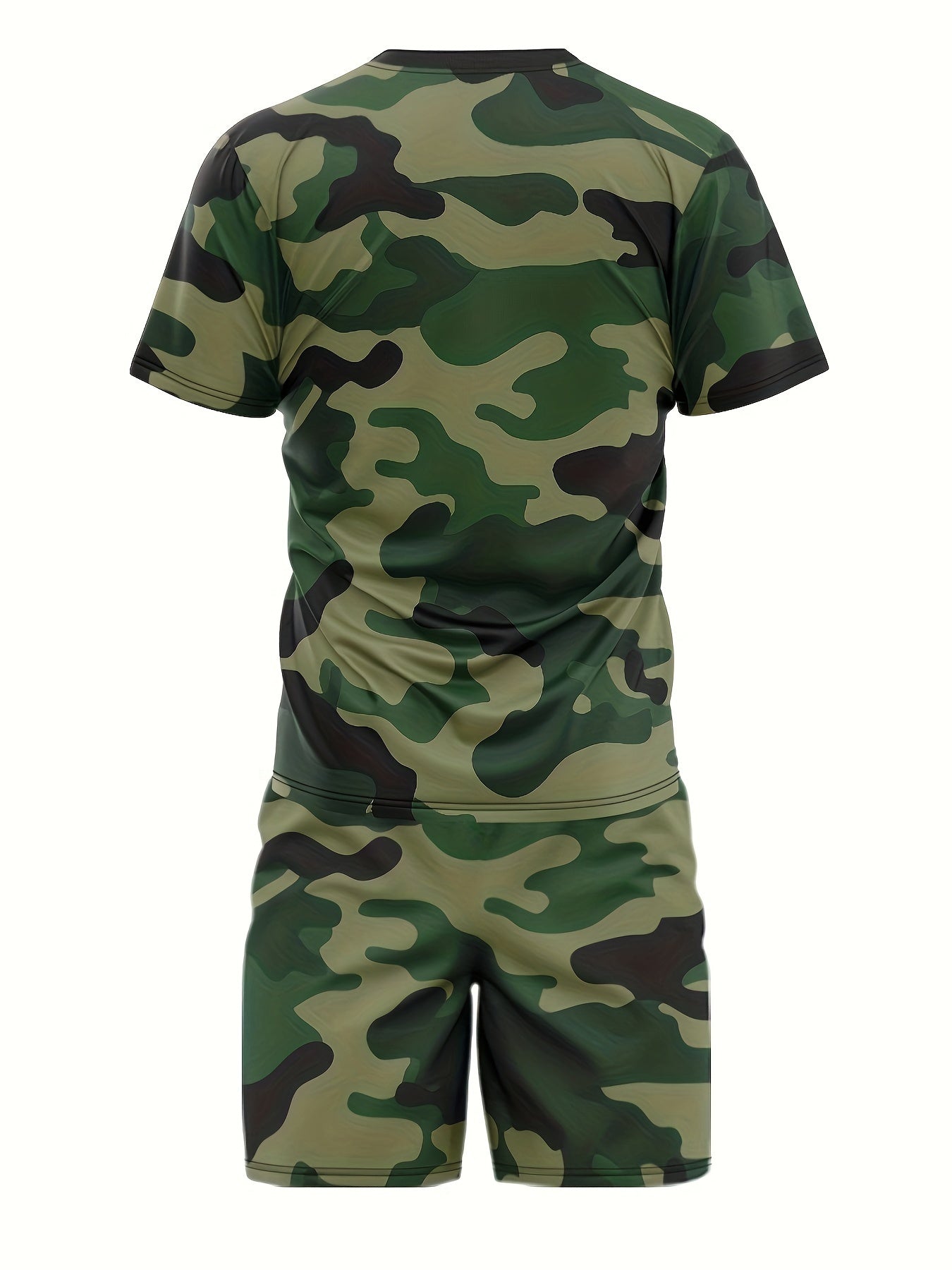 2pcs Men'S Creative Color Matching Summer Suit With Pockets
