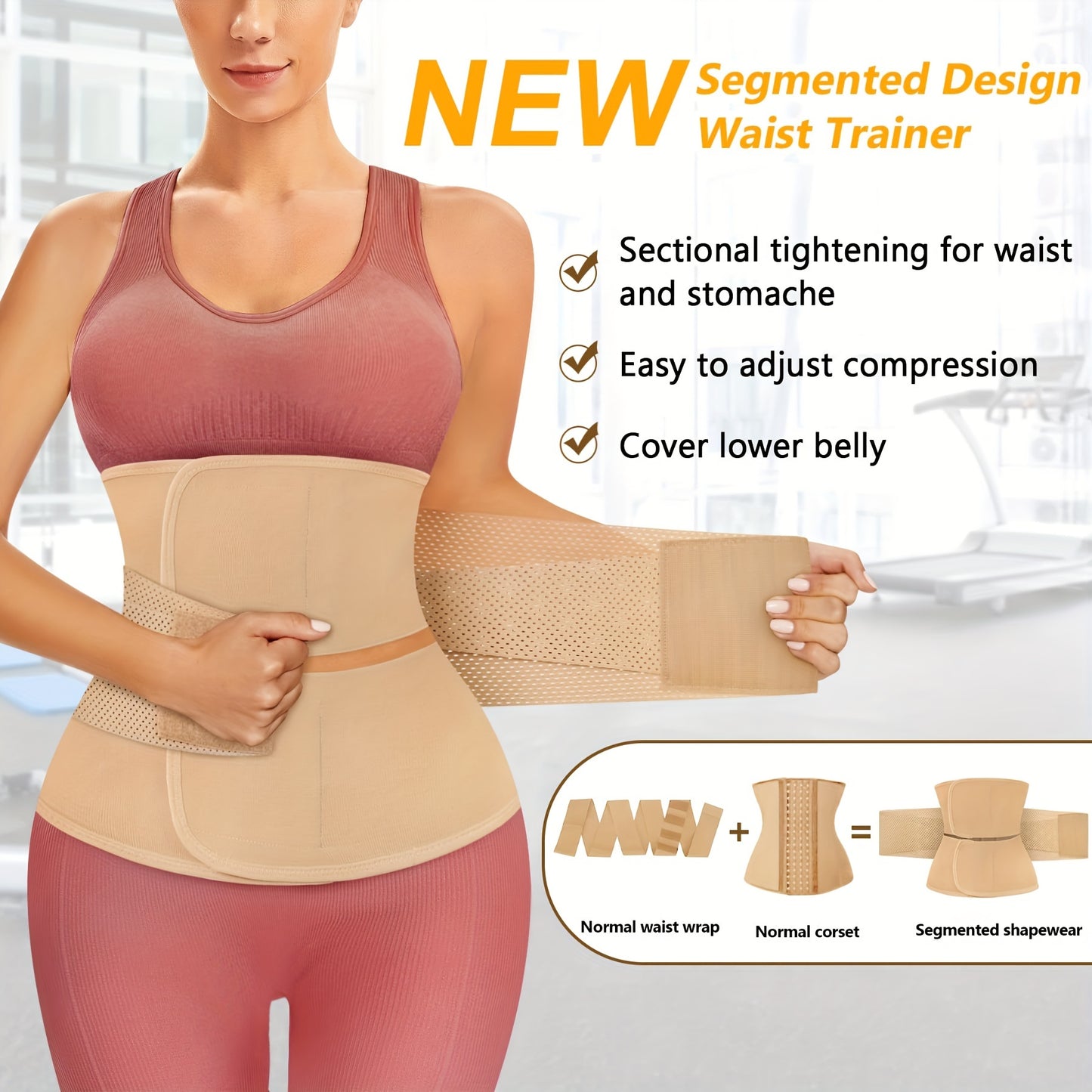 BVIMEPOS Women's Brown Waist Trainer Slimming Tummy Control