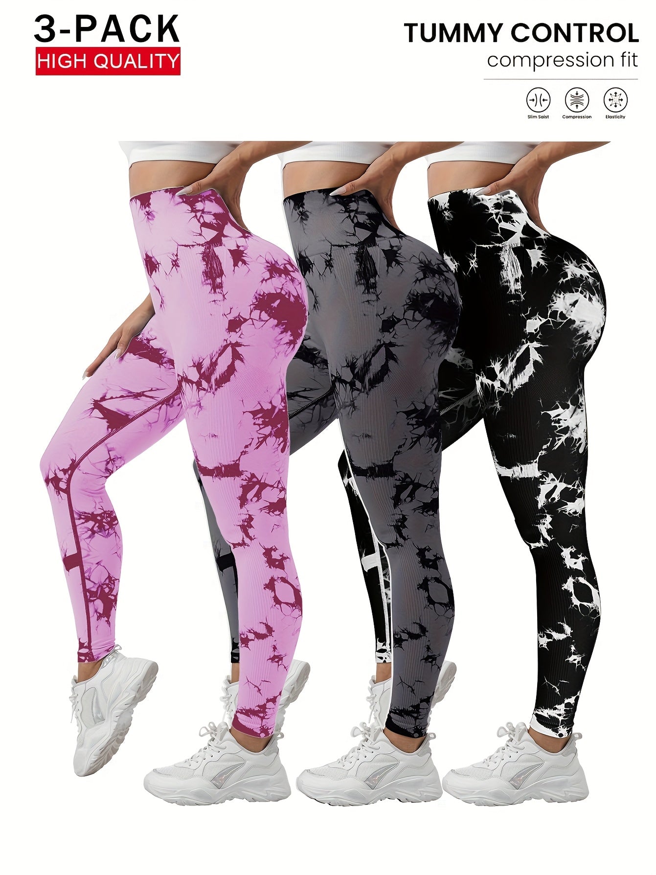 Wellness And Beauty Emporium Seamless Tie Dye Yoga Pants