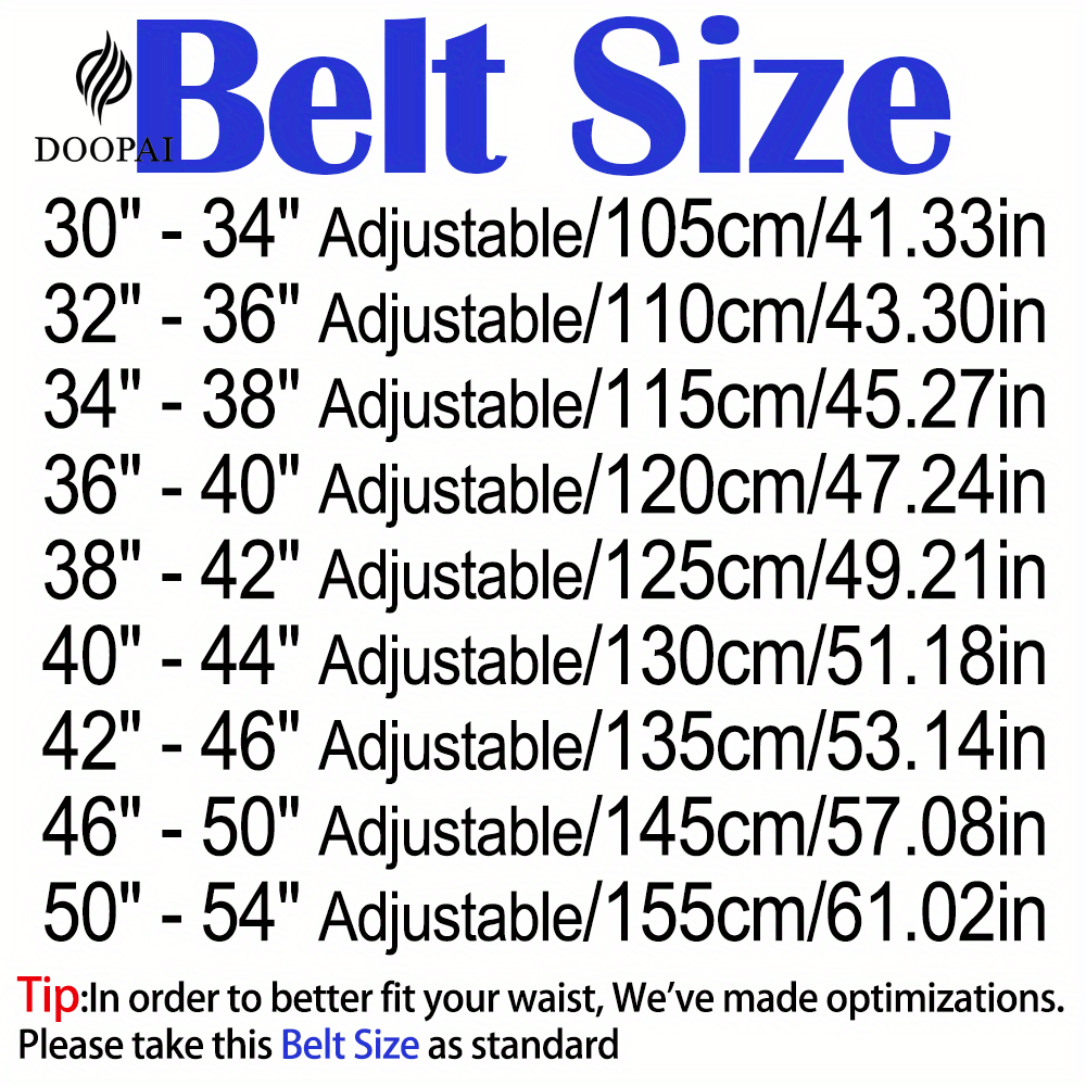 1pc DOOPAI Men's Fashionable Genuine Leather Reversible Belt