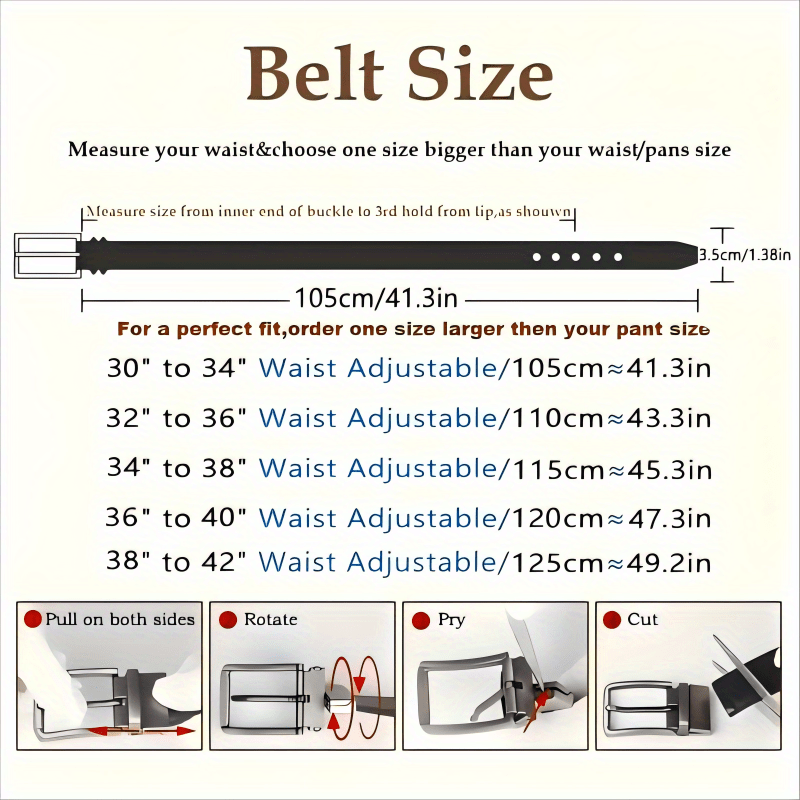 Yooran Men's Double-Sided Leather Belt with Swivel Pin Buckle 138 Inch Dress Belt Two Styles in One Black and Brown Plus Size Friendly Durable Stitching and Metal Construction for Formal and Casual Wear