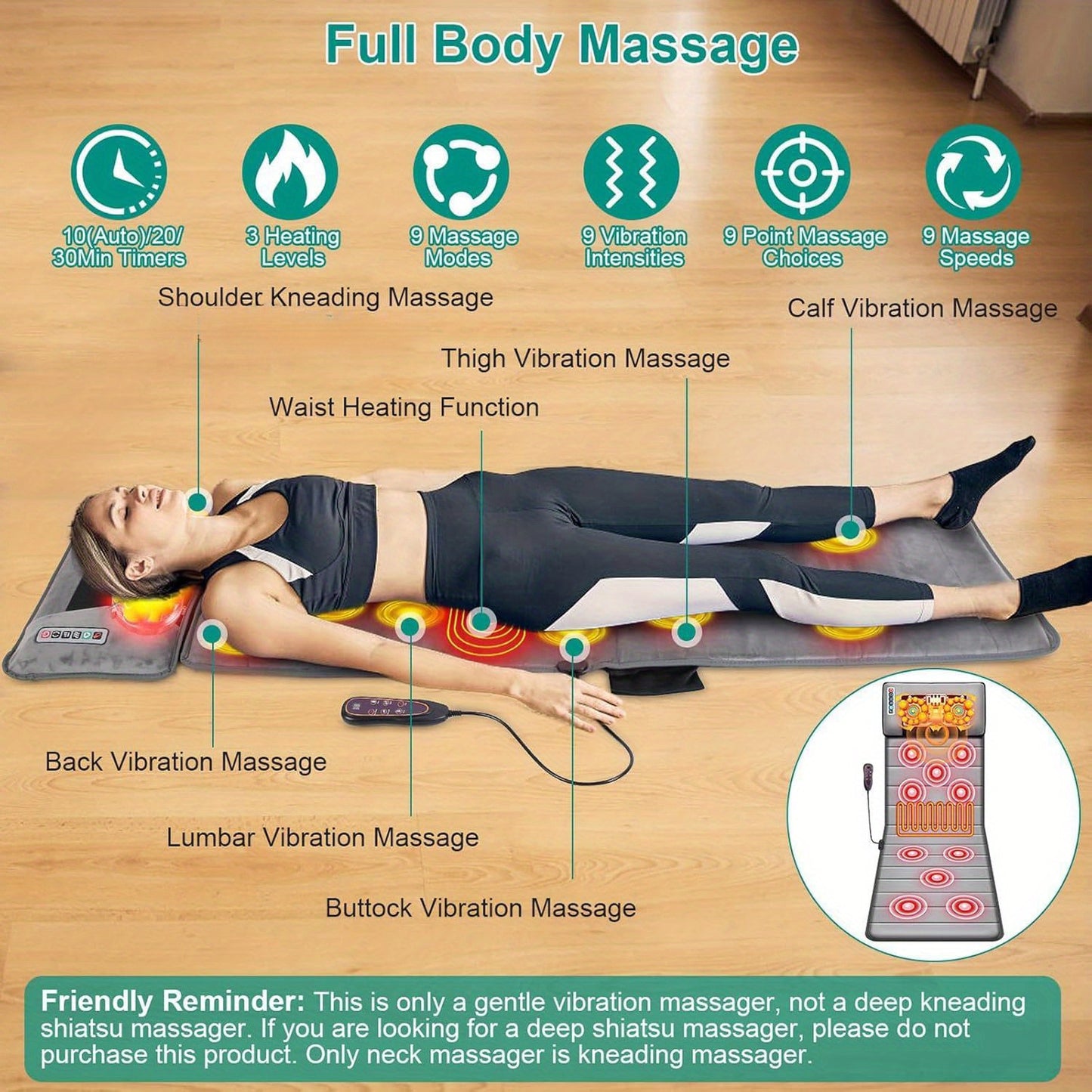 Multifunction Heating Electric Massage Mat