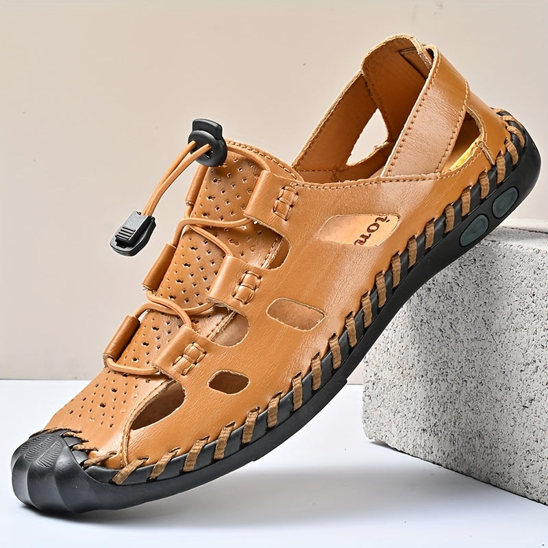 Men's Adjustable Slip-On Closed Toe Sandals