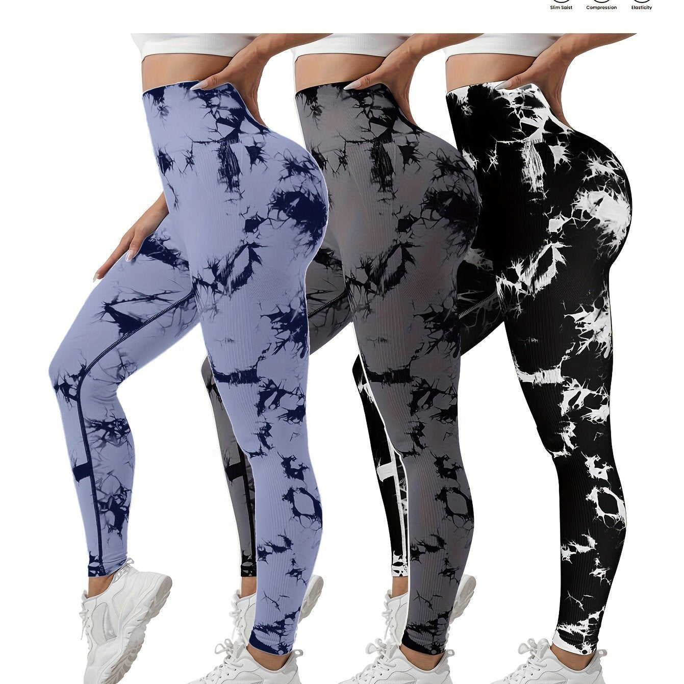 Wellness And Beauty Emporium Seamless Tie Dye Yoga Pants