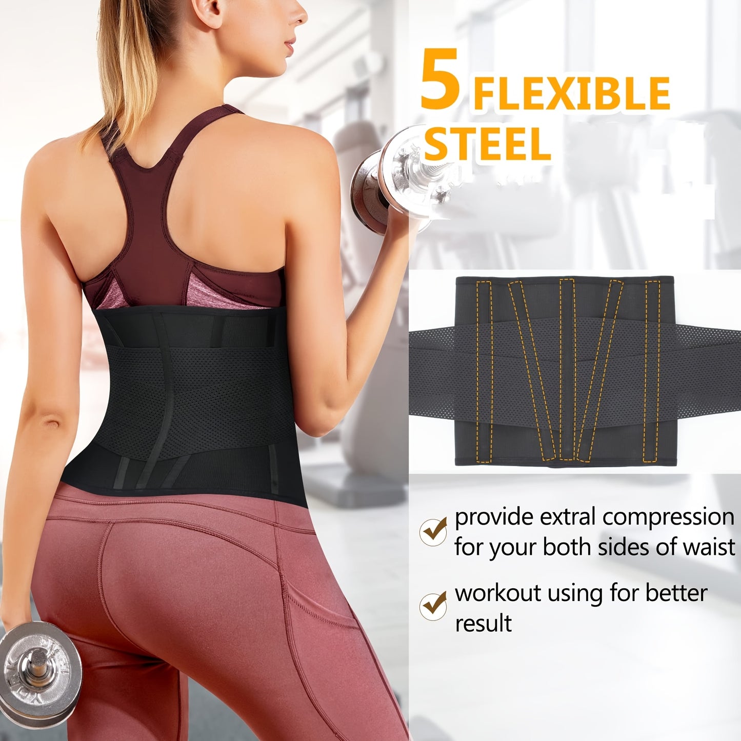 BVIMEPOS Women's Brown Waist Trainer Slimming Tummy Control