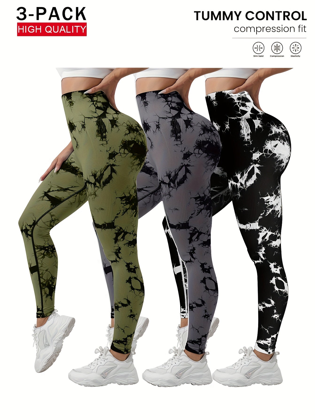 Wellness And Beauty Emporium Seamless Tie Dye Yoga Pants