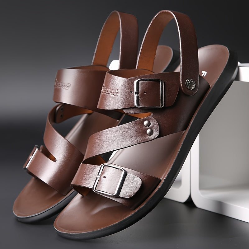 Men's Summer Sandals Suitable For Outdoor Wear And Driving Anti Slip Wear Resistant Casual Trendy Beach Shoes