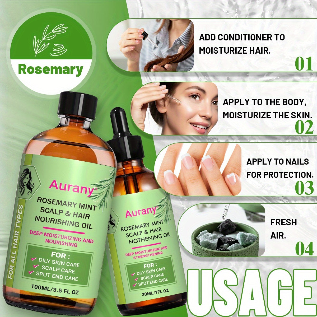 AURANY Rosemary Oil Moisturizing Essential Oil For Skin