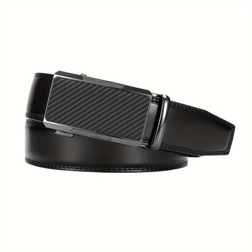 2pcs Men's Business Belts with Alloy Automatic Buckle