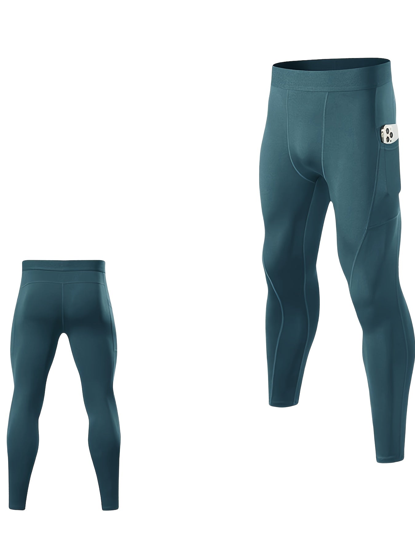 Tight Sports Pants Men Quick Drying Breathable Fitness Pants With Side Pockets
