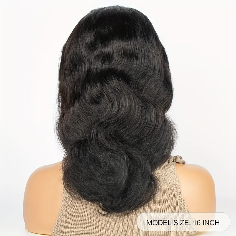 Glueless Bob Wigs Human Hair 13x4 Lace Closure Pre Plucked and Pre-Cut No Glue Needed 180 Density Body Wave Natural Hairline Wear and Go Wig