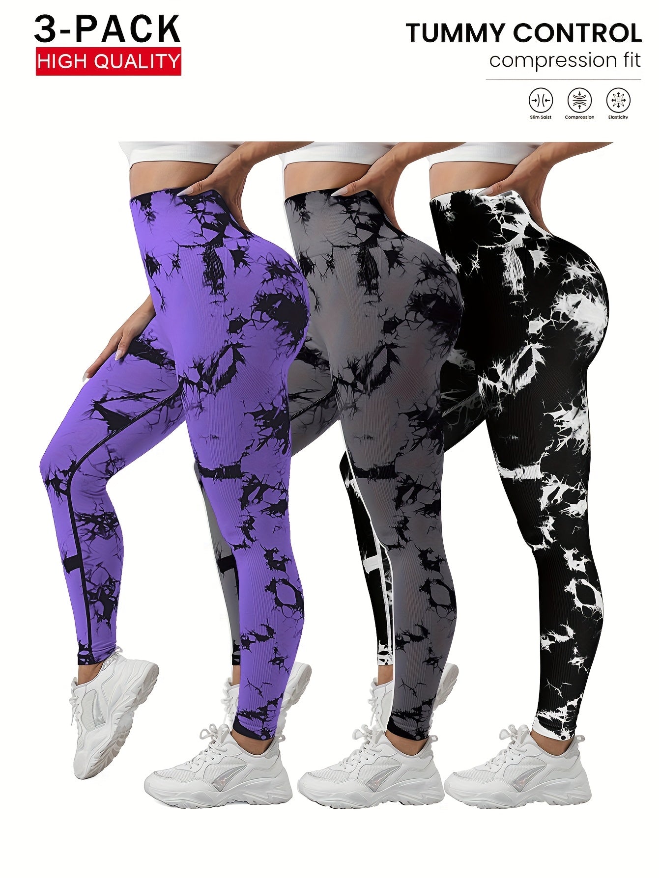 Wellness And Beauty Emporium Seamless Tie Dye Yoga Pants