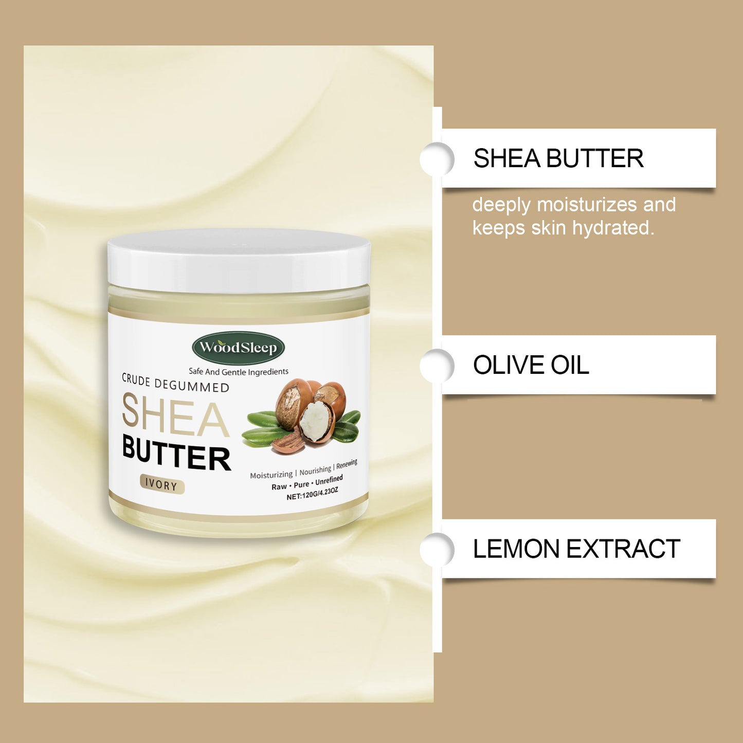 Shea Butter Hydrating Cream Alcohol-Free Vitamin E Nourishing