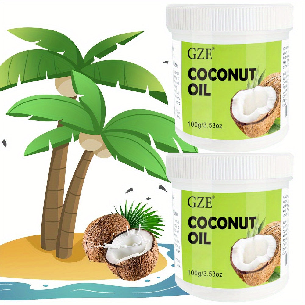 2 Pack GZE Coconut Oil Cold Pressed Virgin Cocos Nucifera