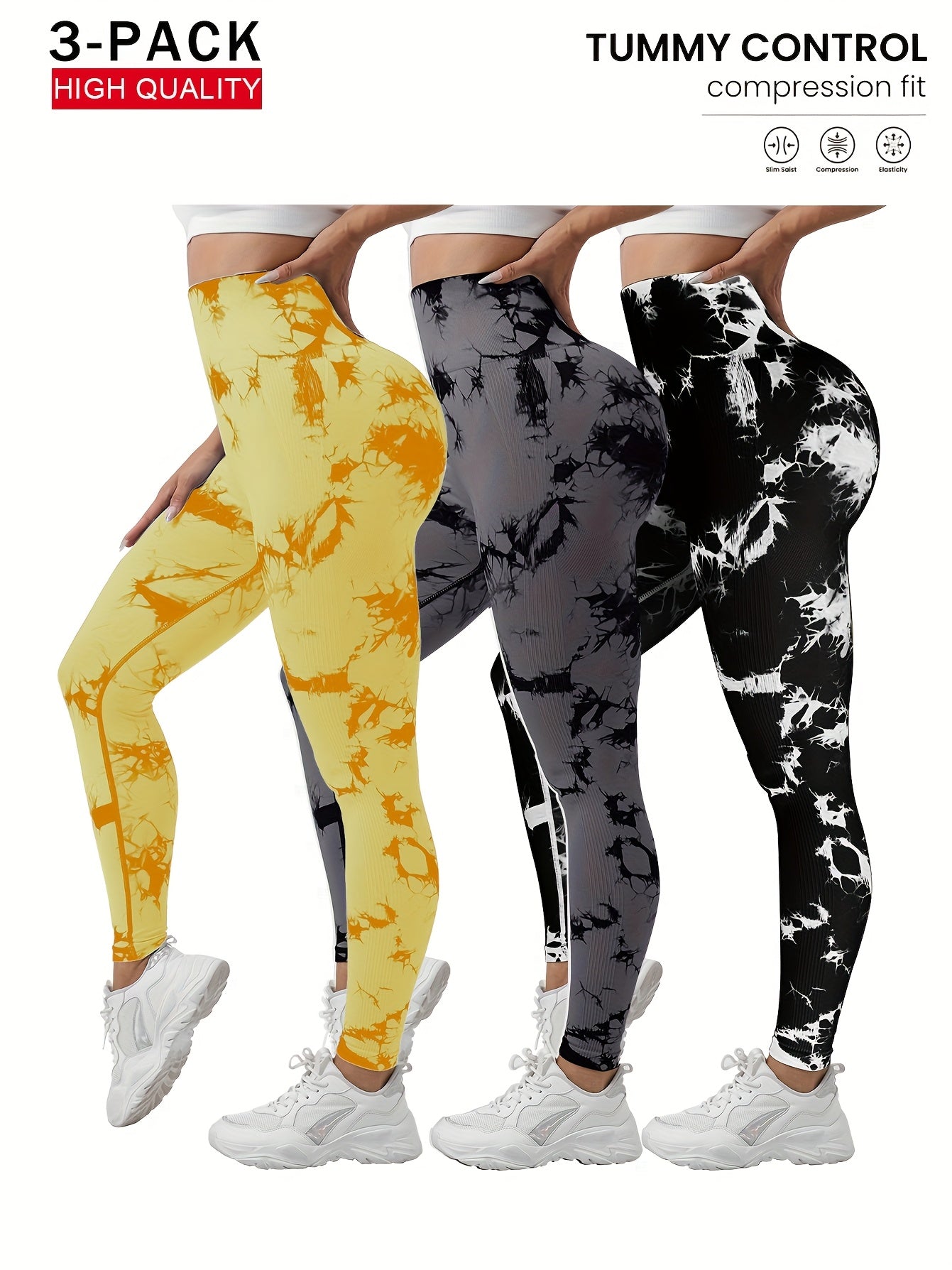 Wellness And Beauty Emporium Seamless Tie Dye Yoga Pants