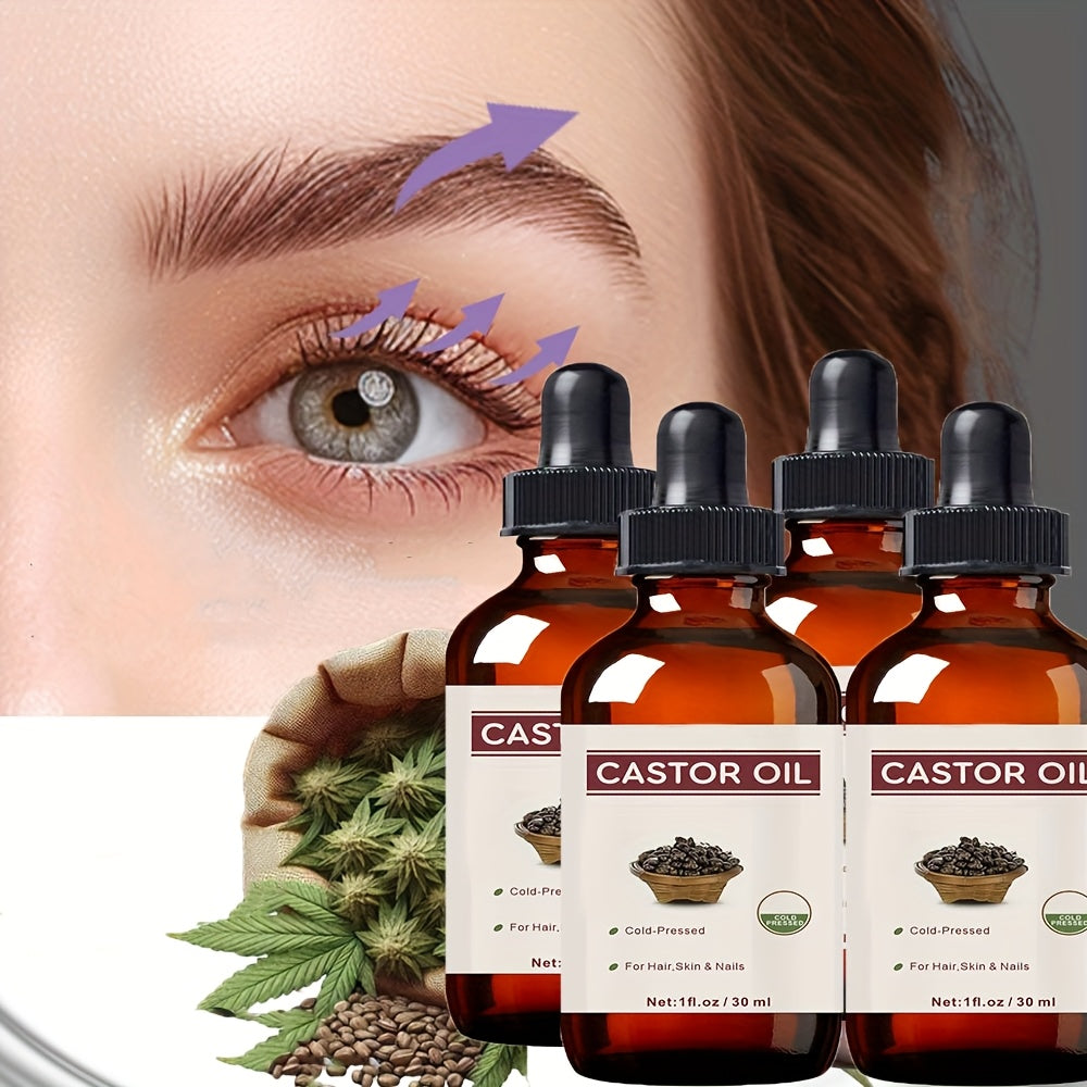 5-Pack Pure Castor Oil For Hair Skin & Nails Natural Care