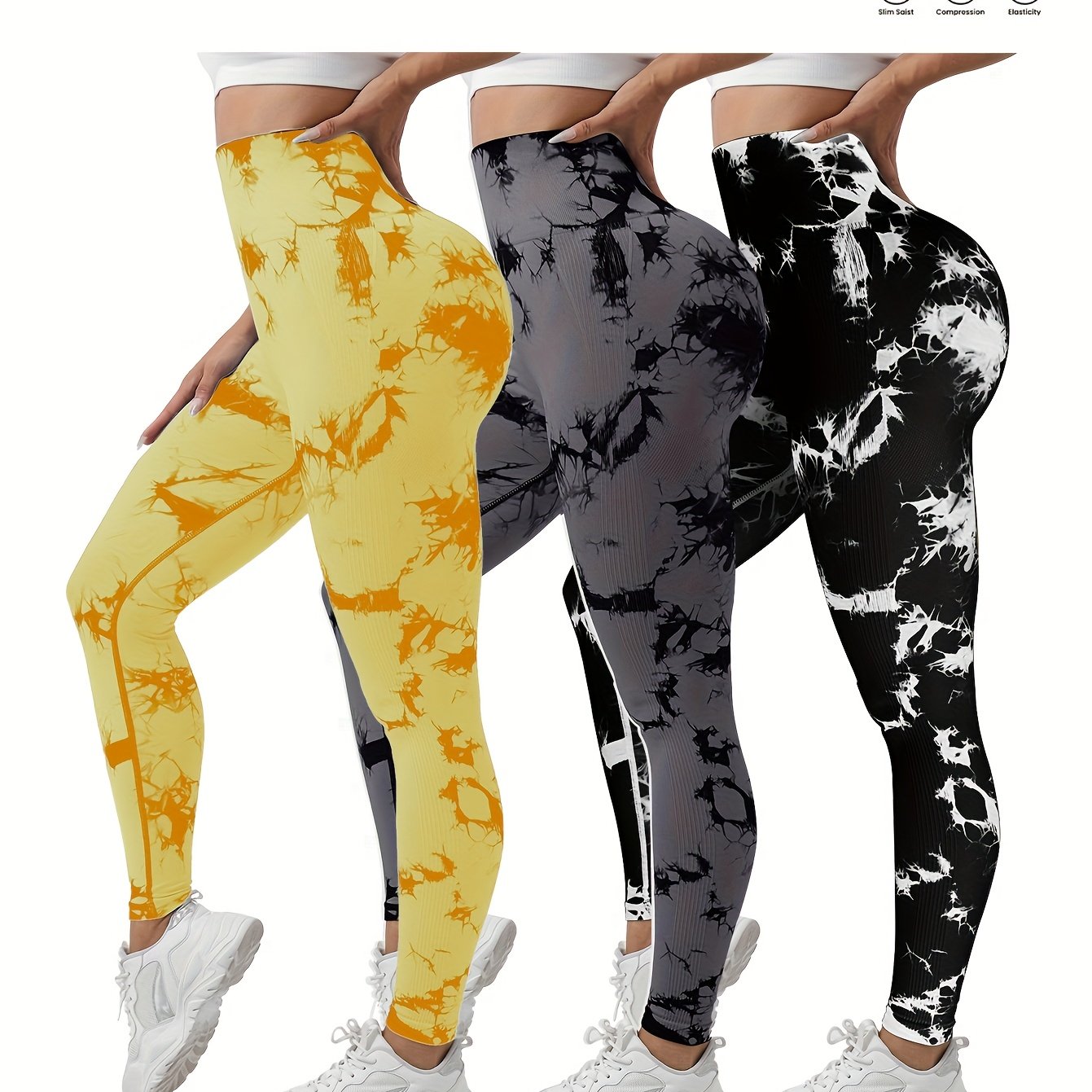 Wellness And Beauty Emporium Seamless Tie Dye Yoga Pants