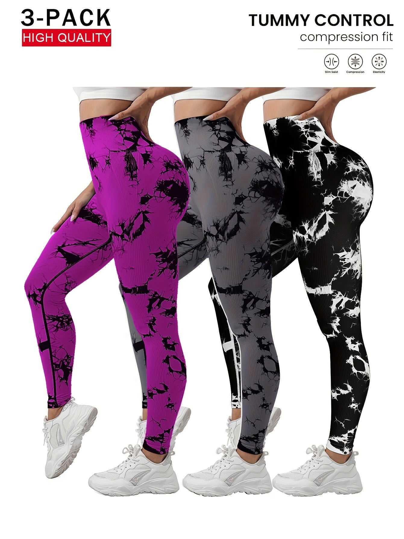 Wellness And Beauty Emporium Seamless Tie Dye Yoga Pants