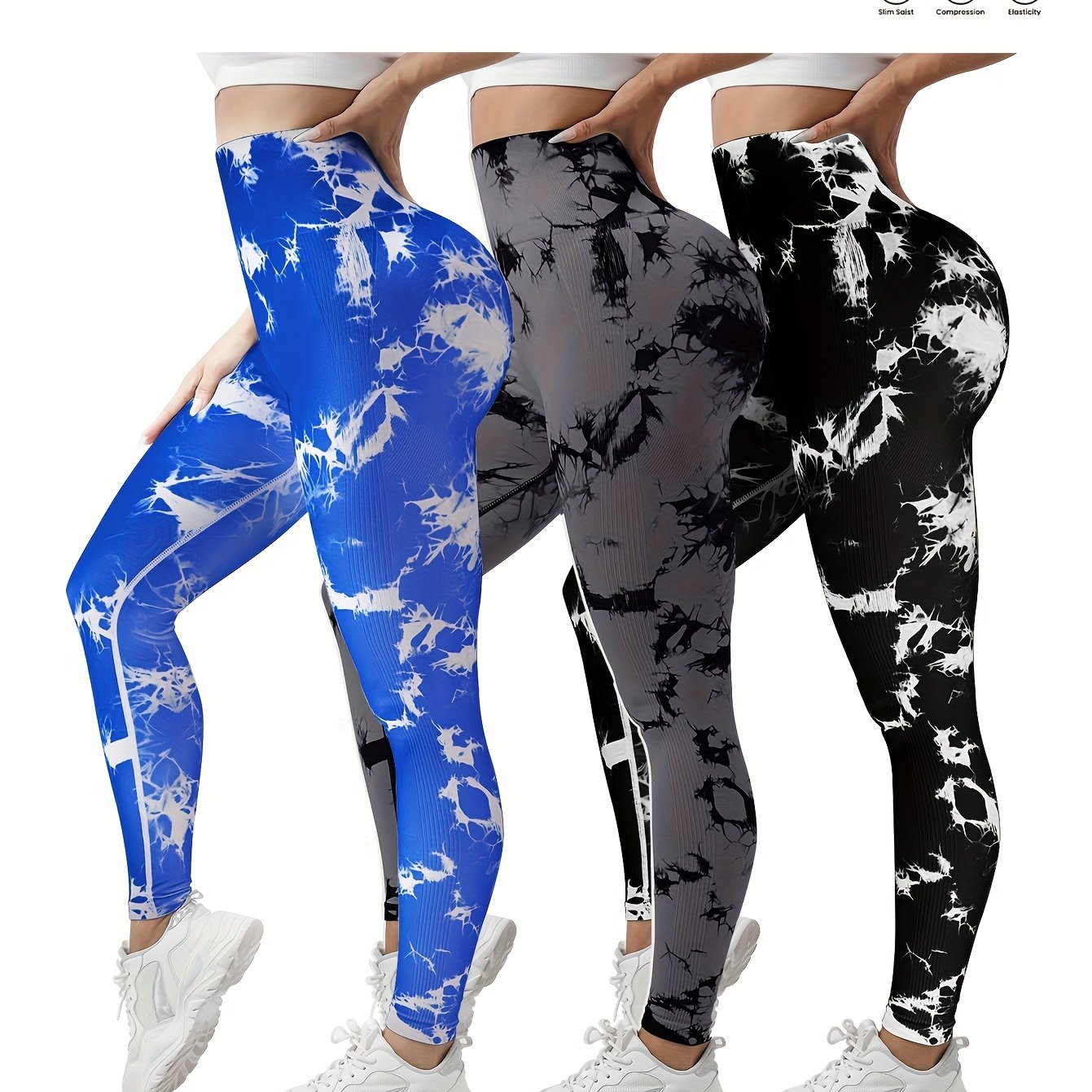 Wellness And Beauty Emporium Seamless Tie Dye Yoga Pants