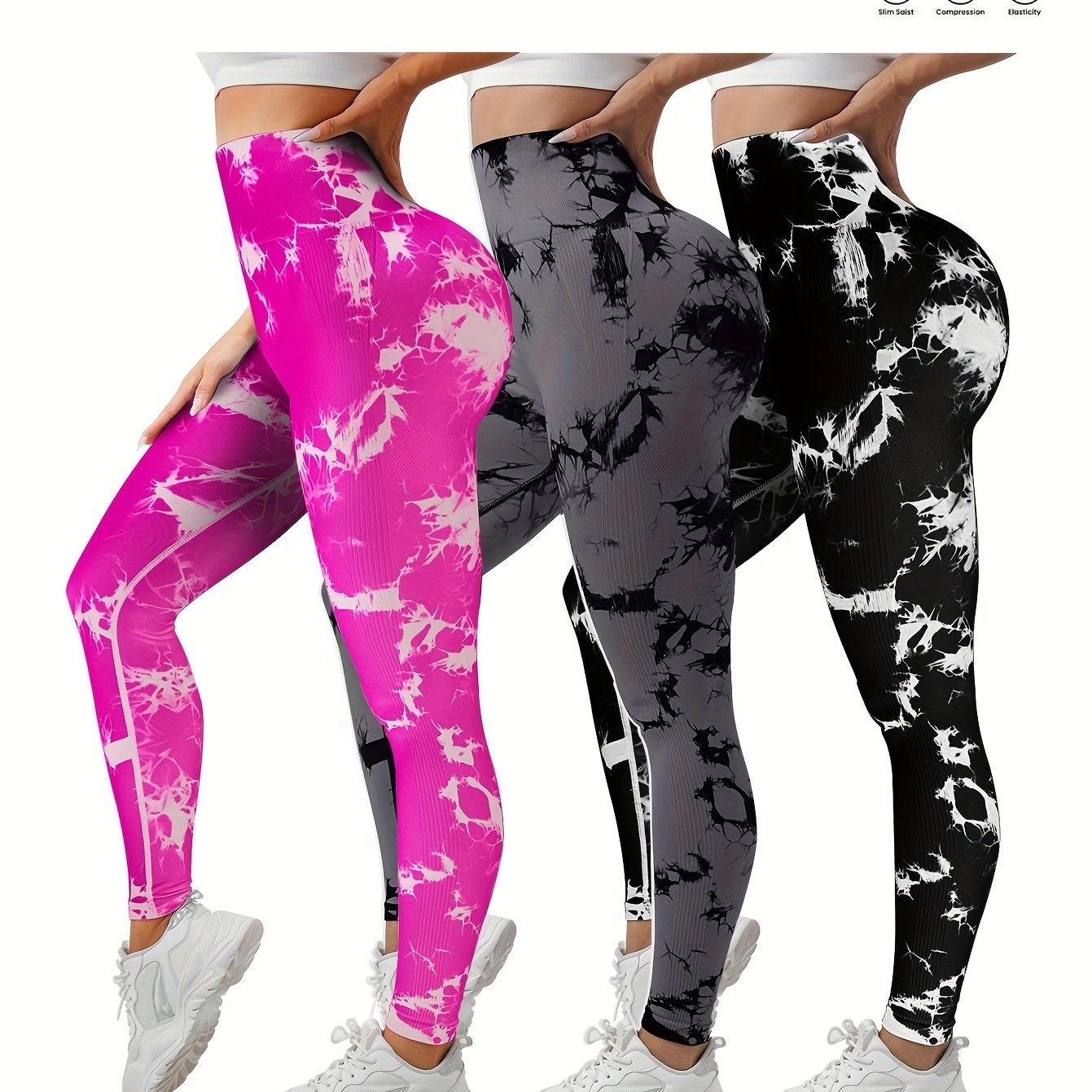 Wellness And Beauty Emporium Seamless Tie Dye Yoga Pants