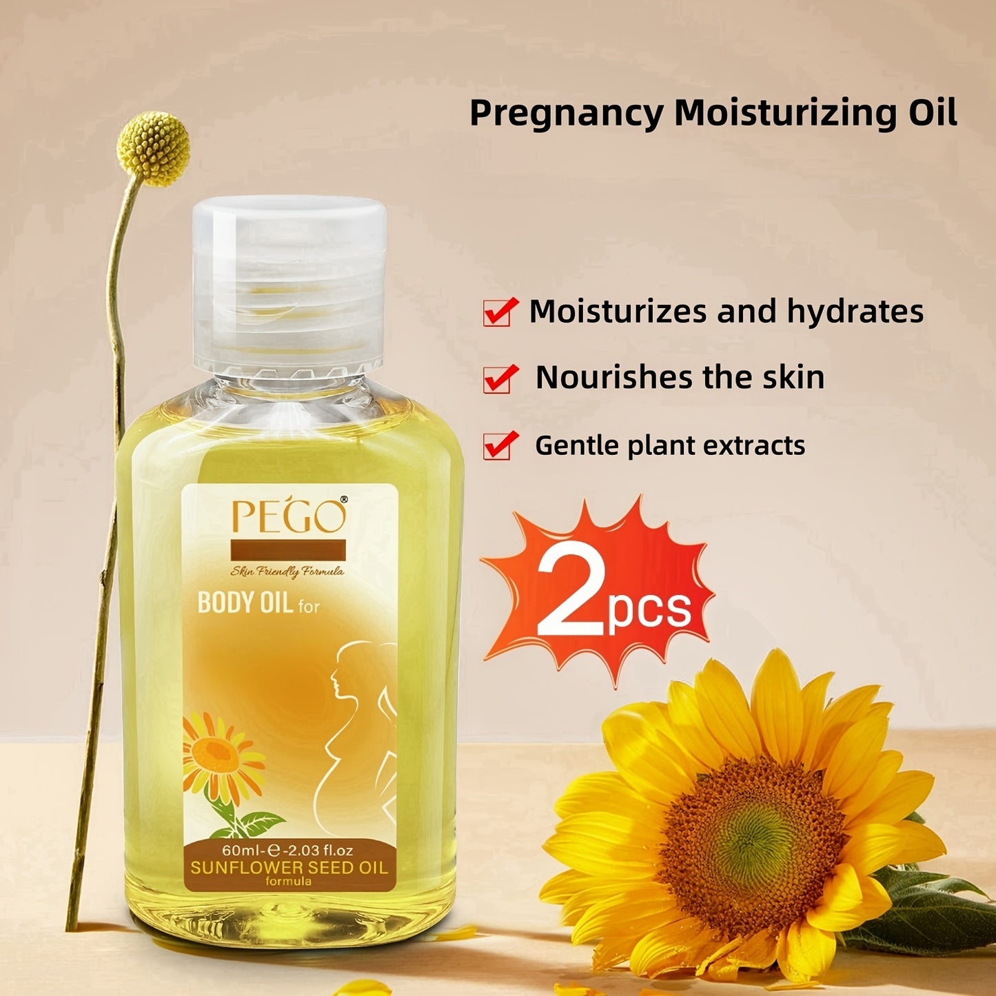 2pcs 2.03oz Olive Oil Pregnancy Belly Oil Cocoa Butter Gift