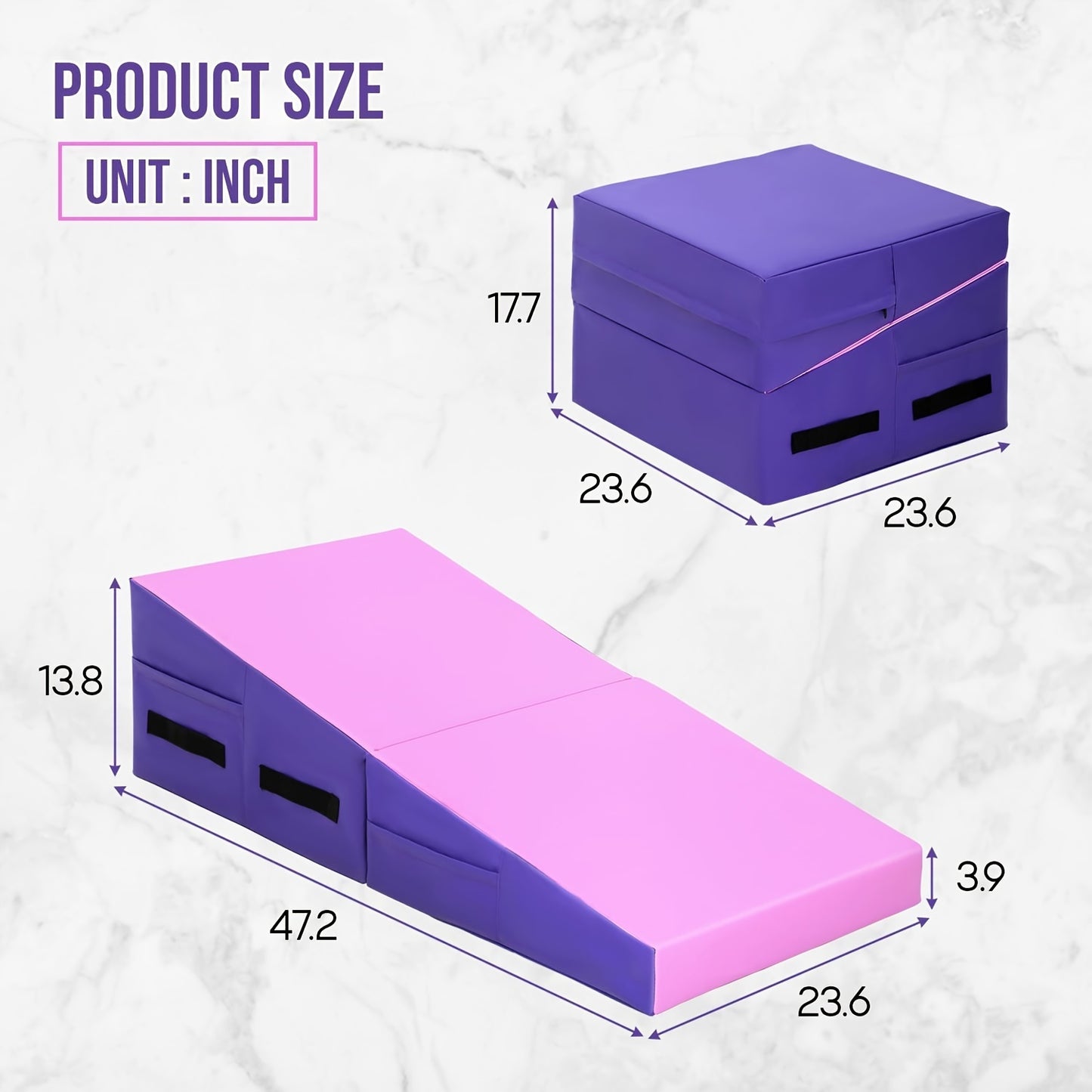 Folding Exercise Mat Incline Tumbling Mats for Home Gym
