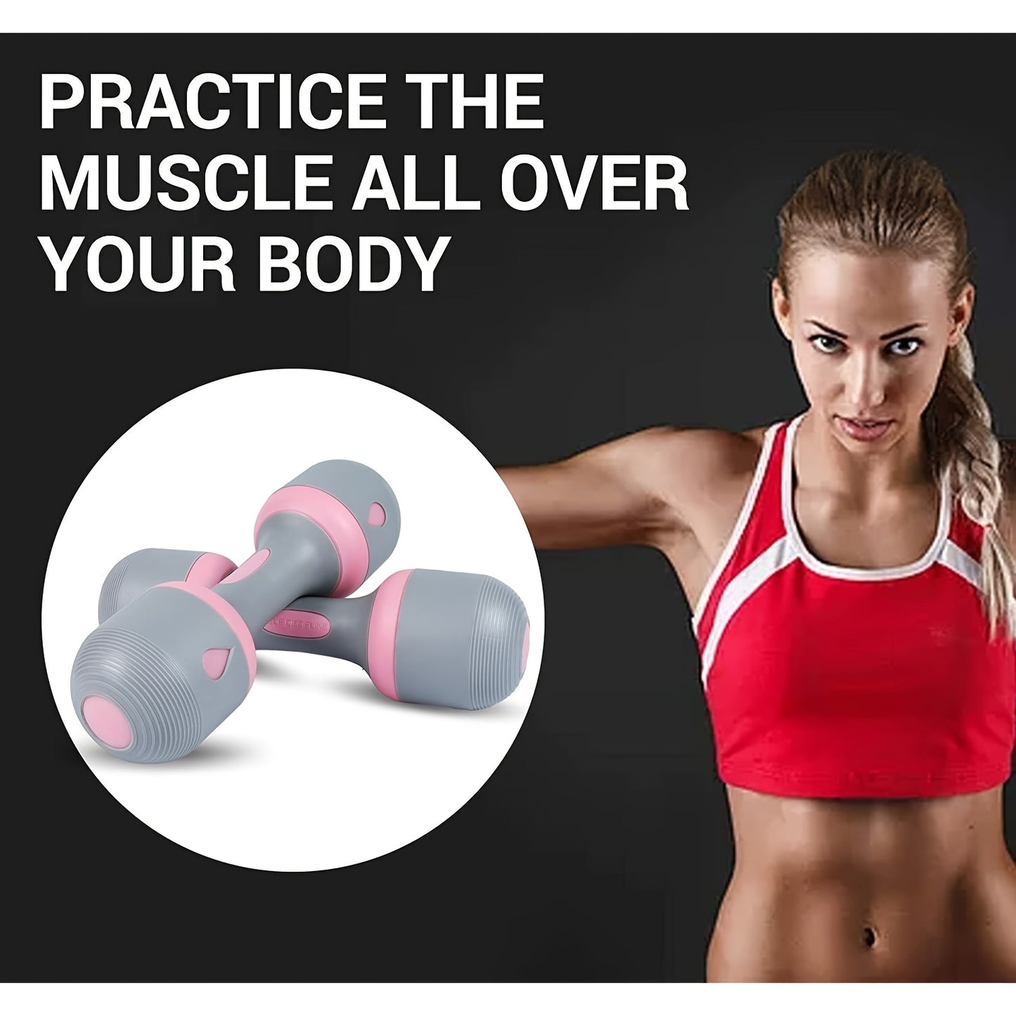 5-in-1 Adjustable Dumbbell Set with Non-Slip Grip Compact