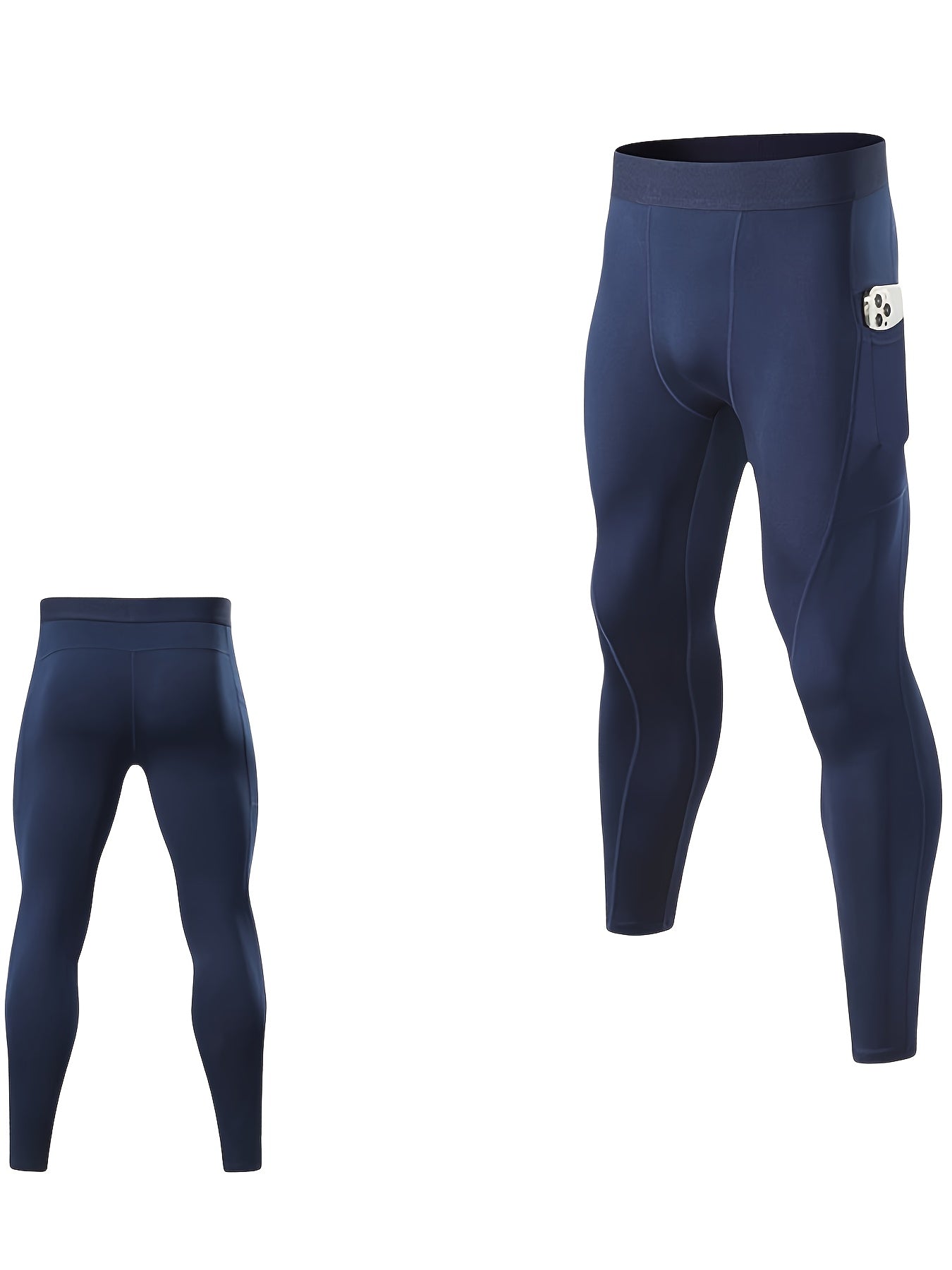 Tight Sports Pants Men Quick Drying Breathable Fitness Pants With Side Pockets