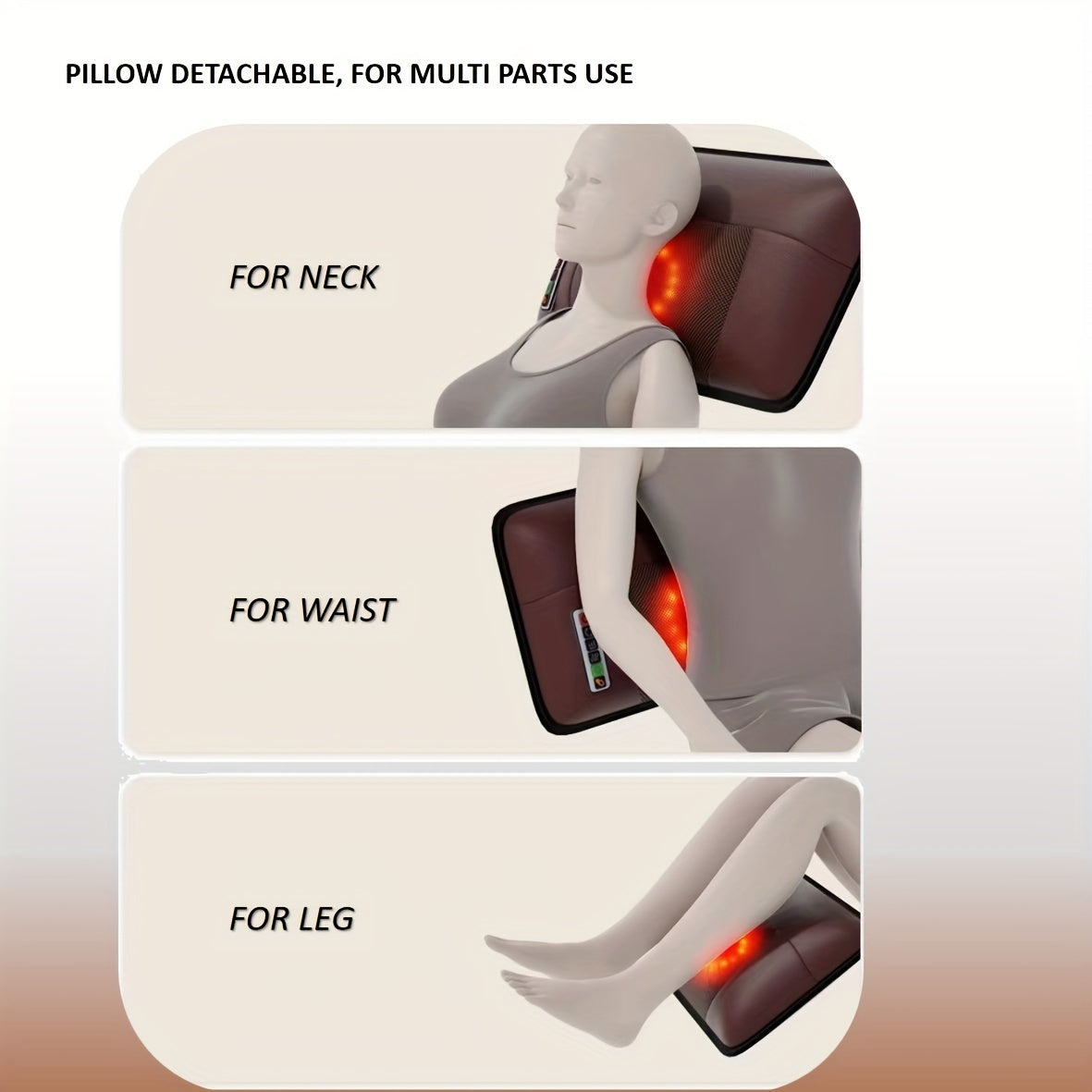 Full Body Massage Mattress with Neck Kneading and Heat Therapy