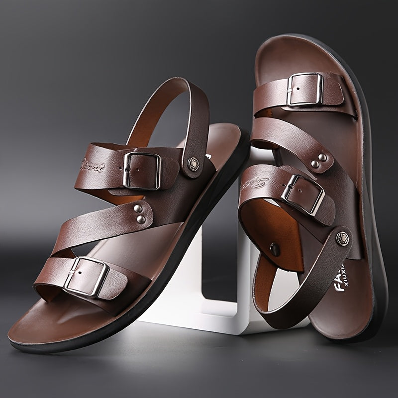 Men's Summer Sandals Suitable For Outdoor Wear And Driving Anti Slip Wear Resistant Casual Trendy Beach Shoes