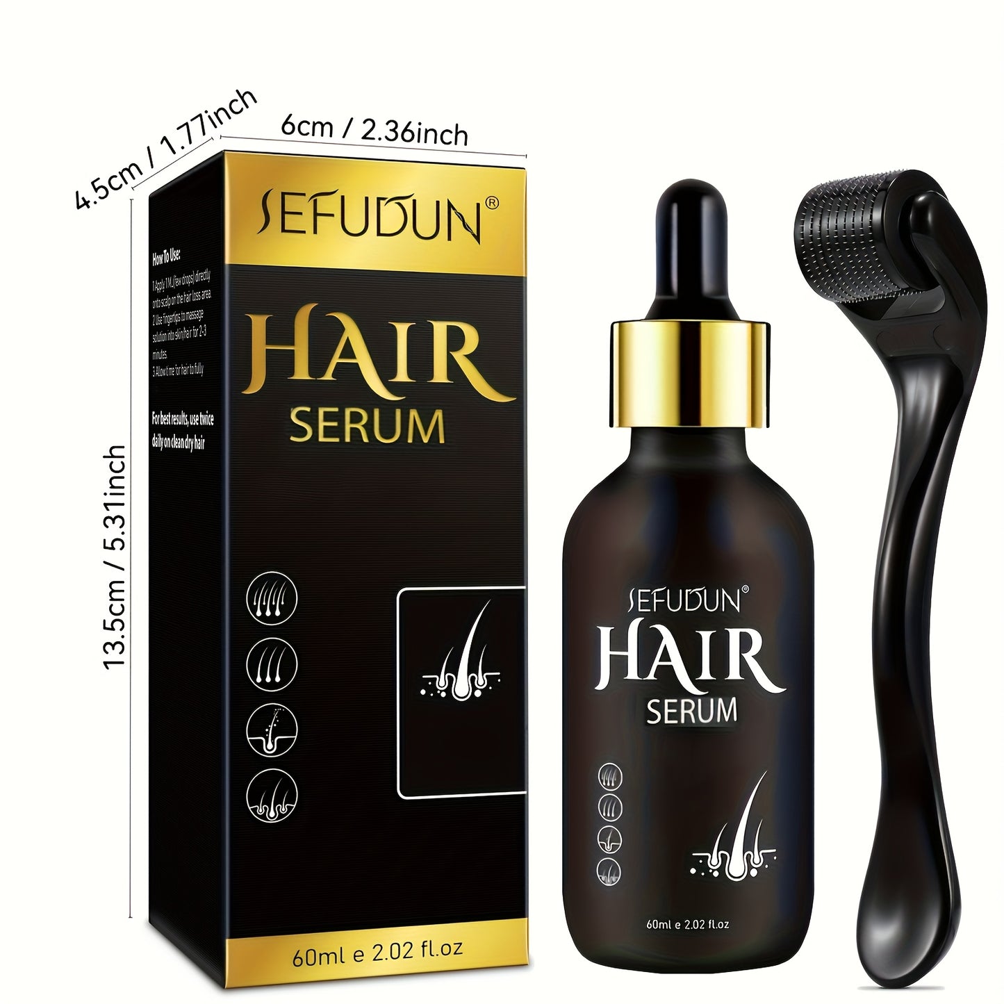 60ml Hair Beard Nutrition Gift Scalp Essence Set for Men