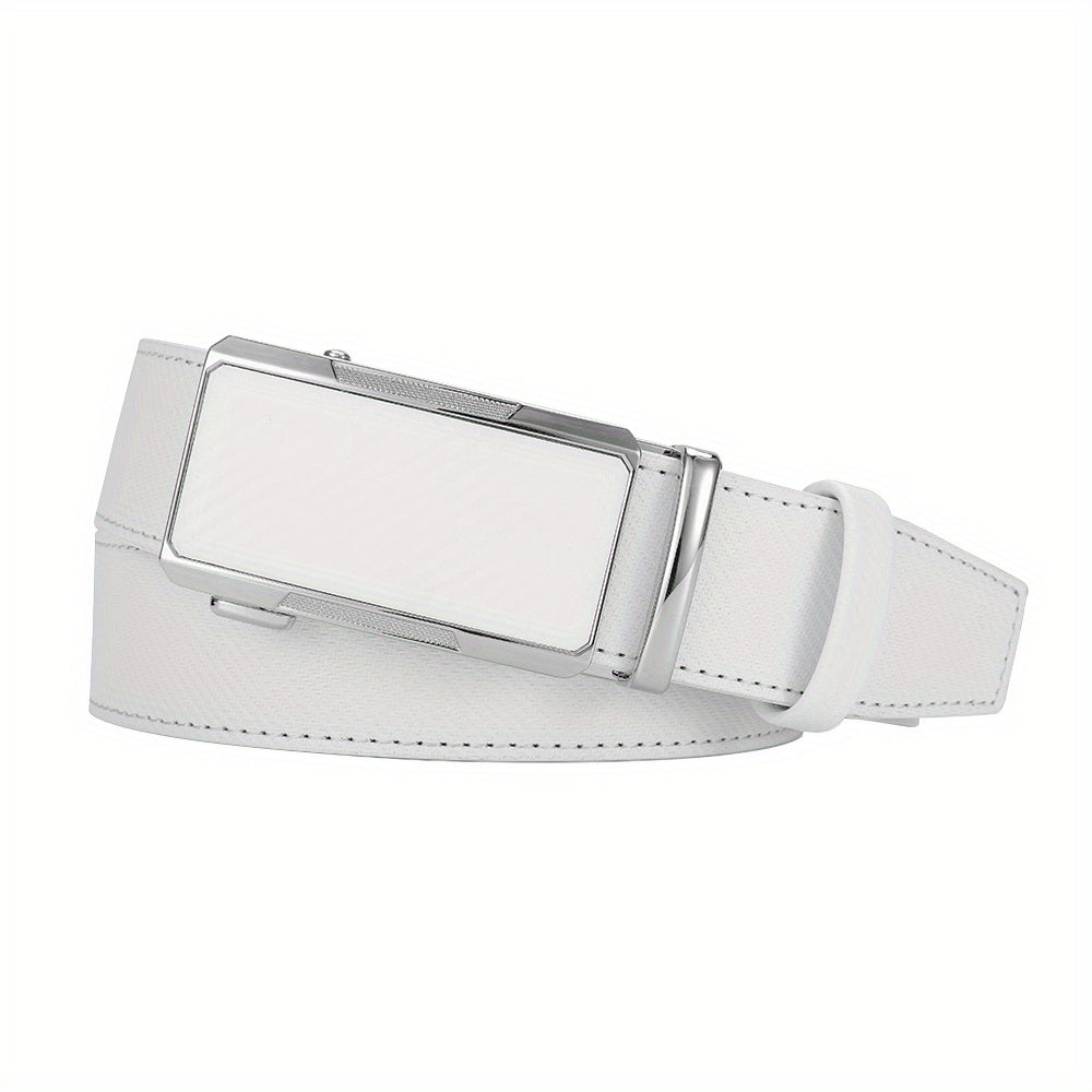 2pcs Men's Business Belts with Alloy Automatic Buckle