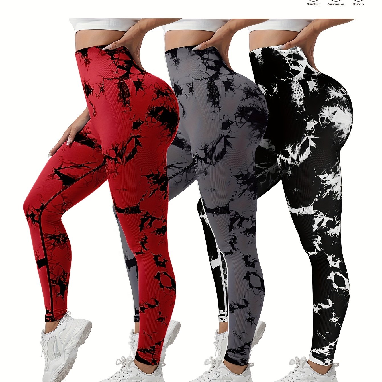 Wellness And Beauty Emporium Seamless Tie Dye Yoga Pants