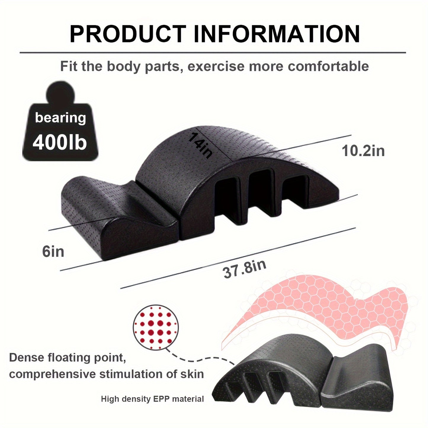 Yoga Pilates Massage Bed Curved Pilates Fitness Wedge