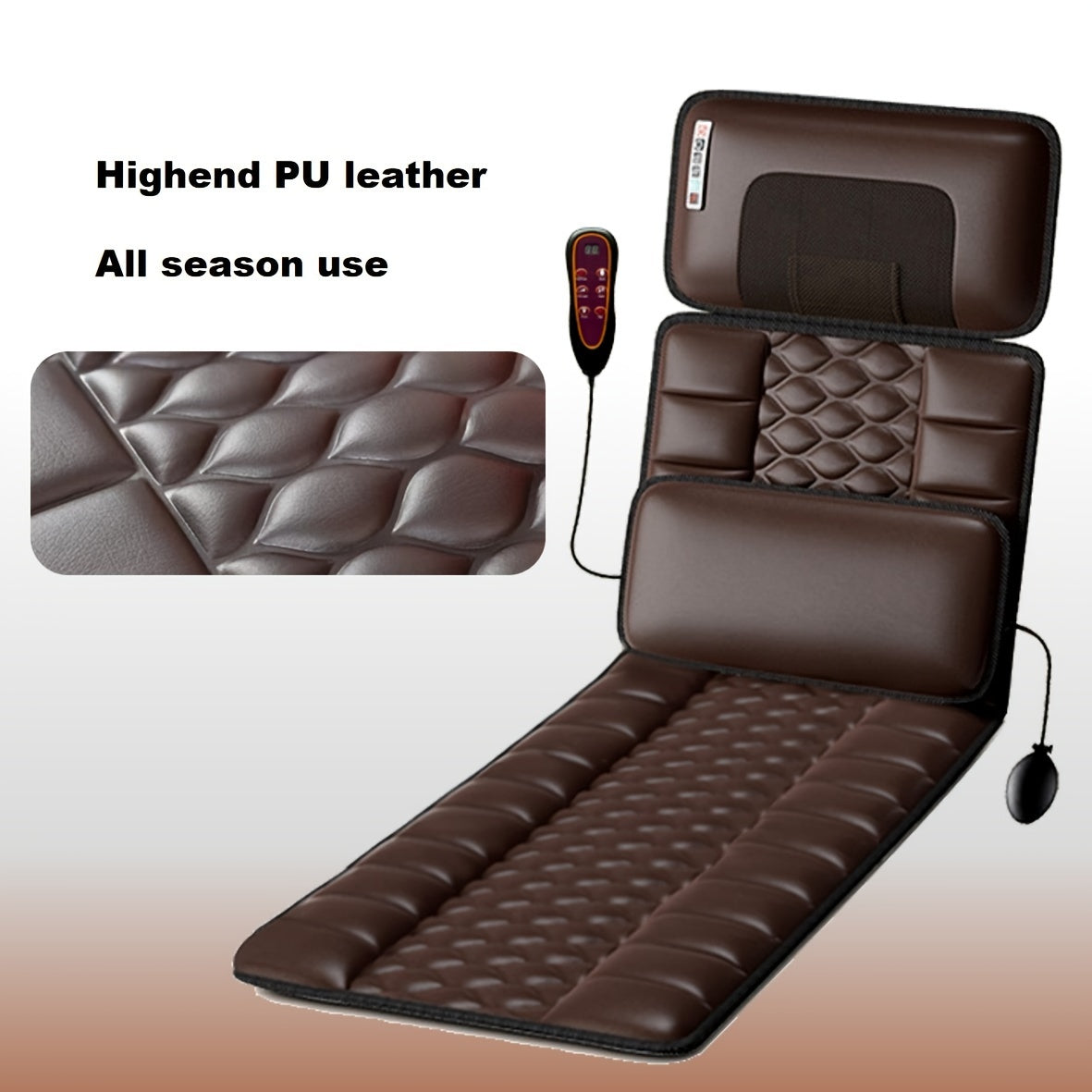 Full Body Massage Mattress with Neck Kneading and Heat Therapy