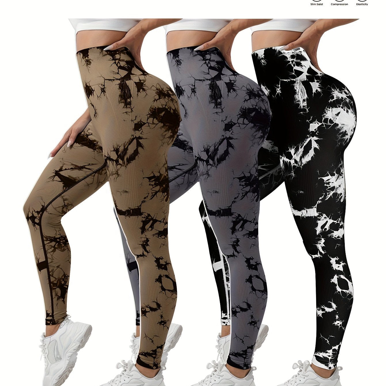 Wellness And Beauty Emporium Seamless Tie Dye Yoga Pants