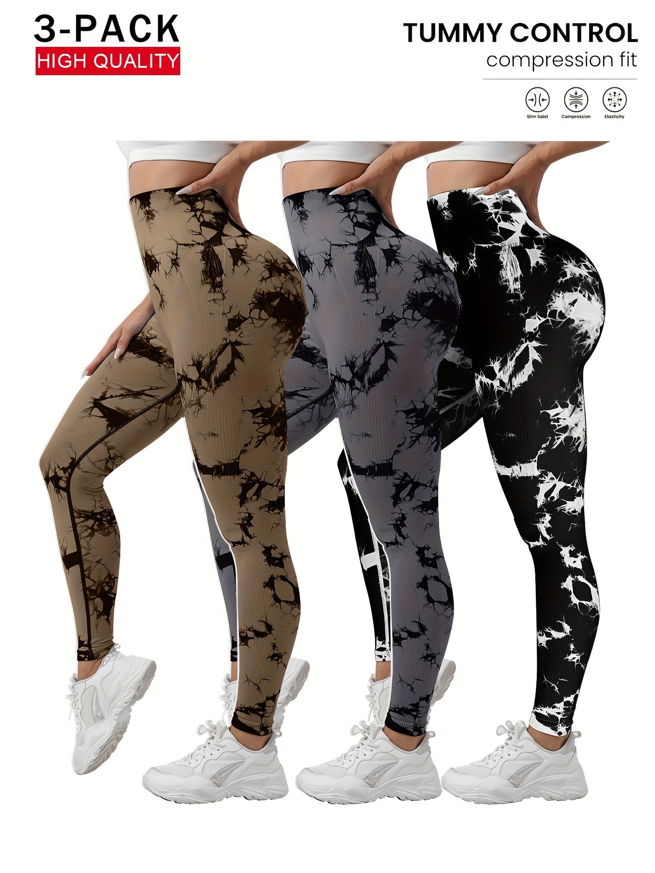 Wellness And Beauty Emporium Seamless Tie Dye Yoga Pants