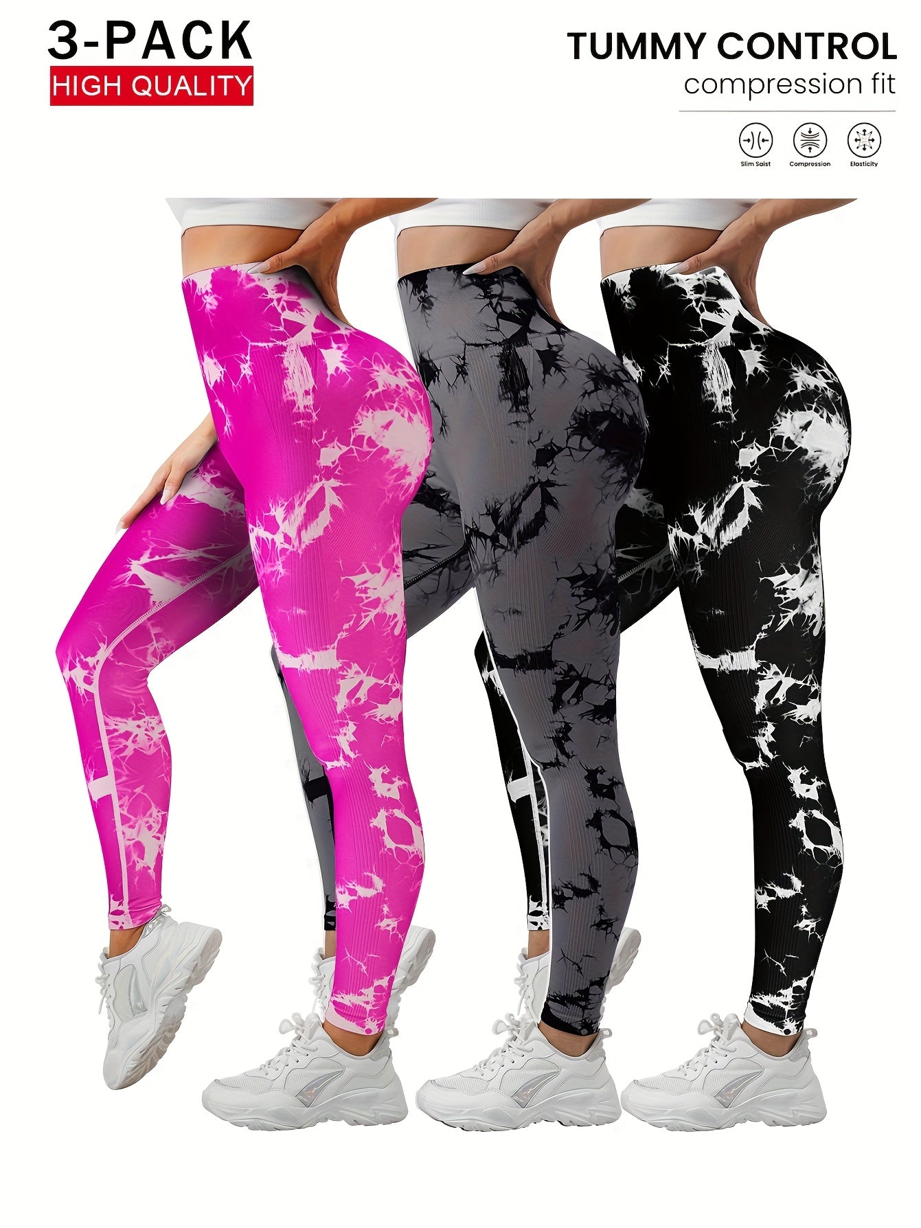 Wellness And Beauty Emporium Seamless Tie Dye Yoga Pants