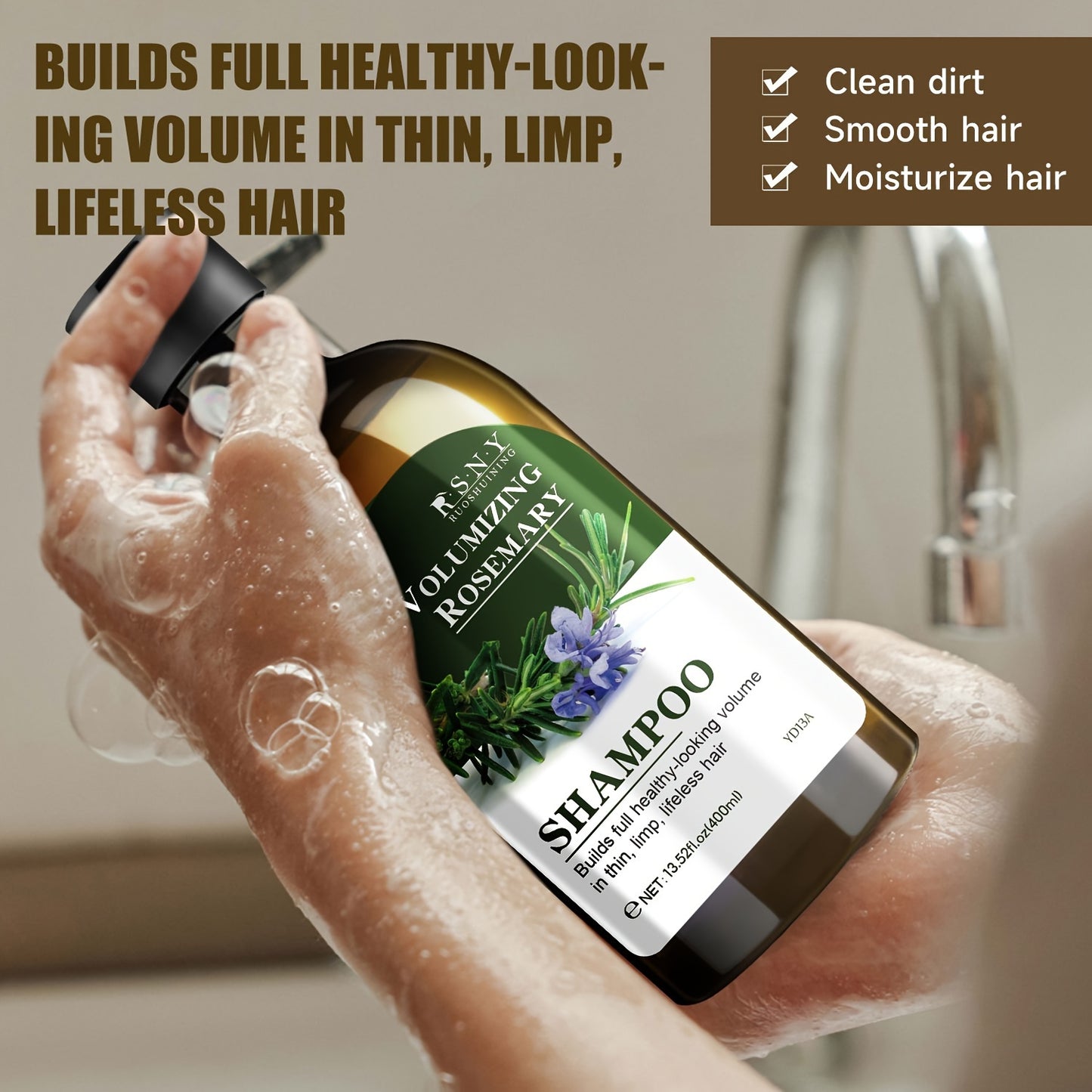 13.53oz Rosemary Volumizing Women's Shampoo Moisturizing