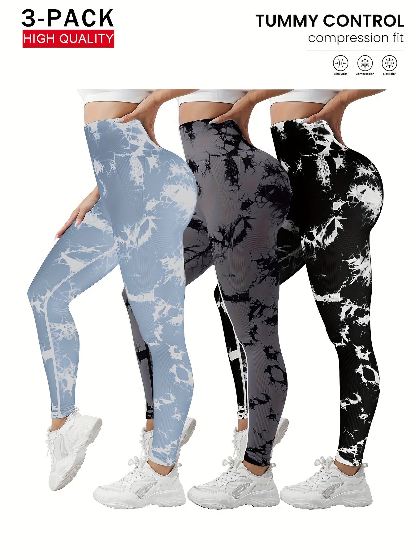 Wellness And Beauty Emporium Seamless Tie Dye Yoga Pants