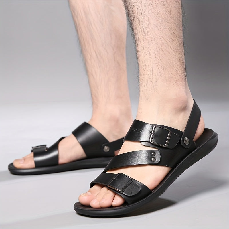 Men's Summer Sandals Suitable For Outdoor Wear And Driving Anti Slip Wear Resistant Casual Trendy Beach Shoes
