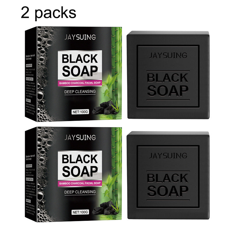 2pcs, 100g Handmade Bamboo Charcoal Soap for Skin Care