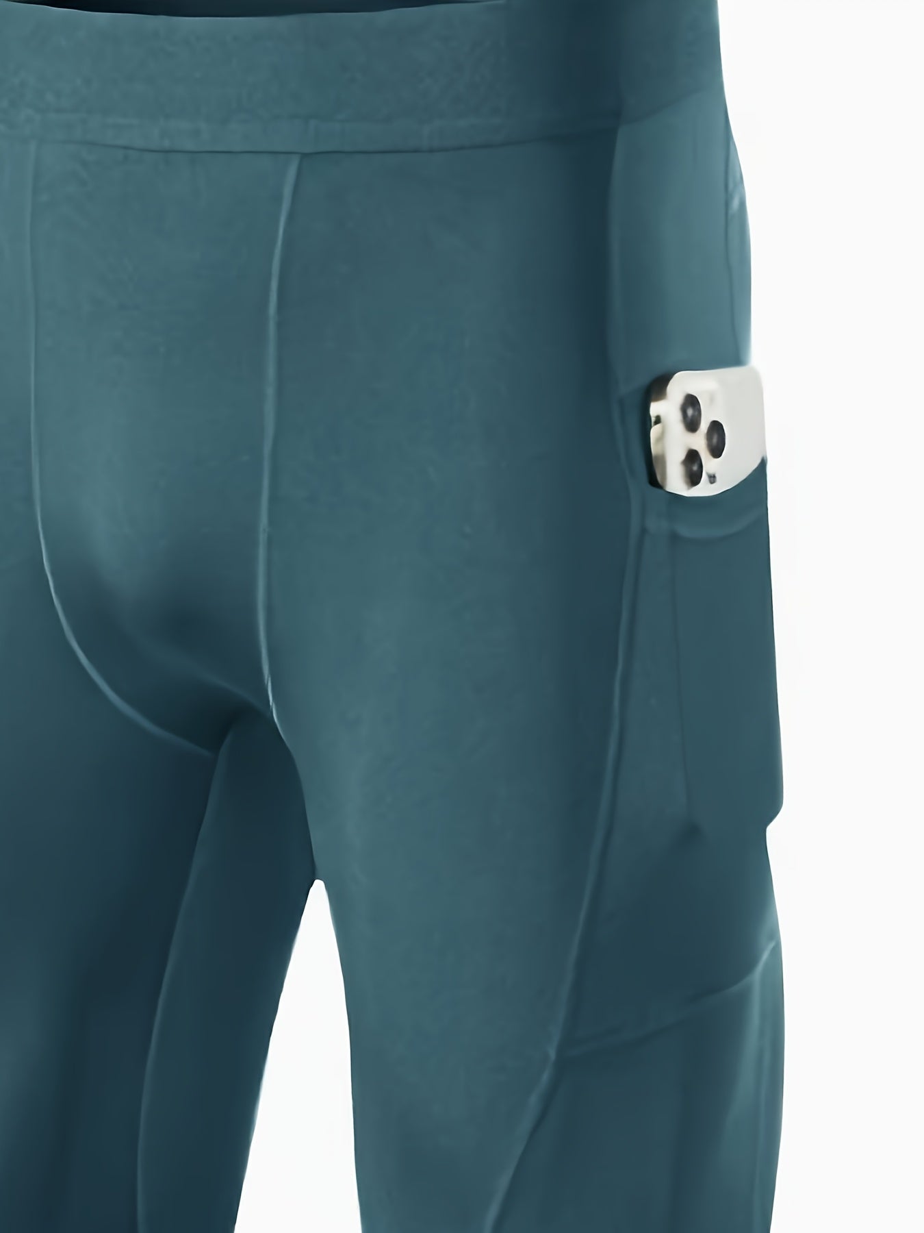 Tight Sports Pants Men Quick Drying Breathable Fitness Pants With Side Pockets