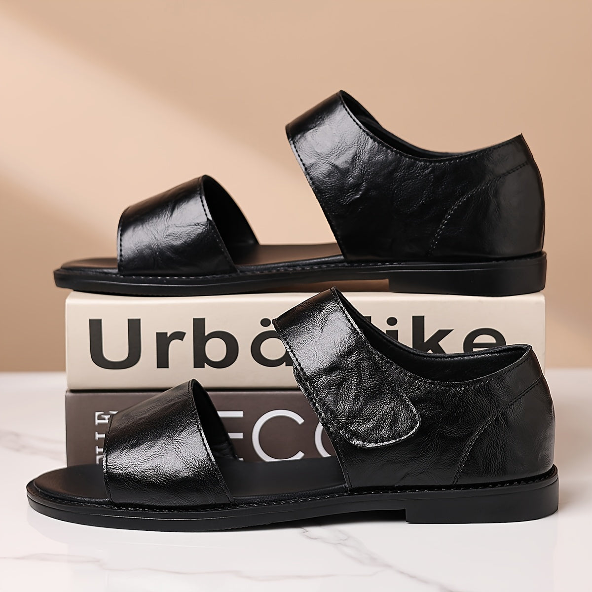 Mens Breathable Sandals Casual Beach Shoes Soft Sole Trend Shoes Anti-slip Wear-resistant Two Colors