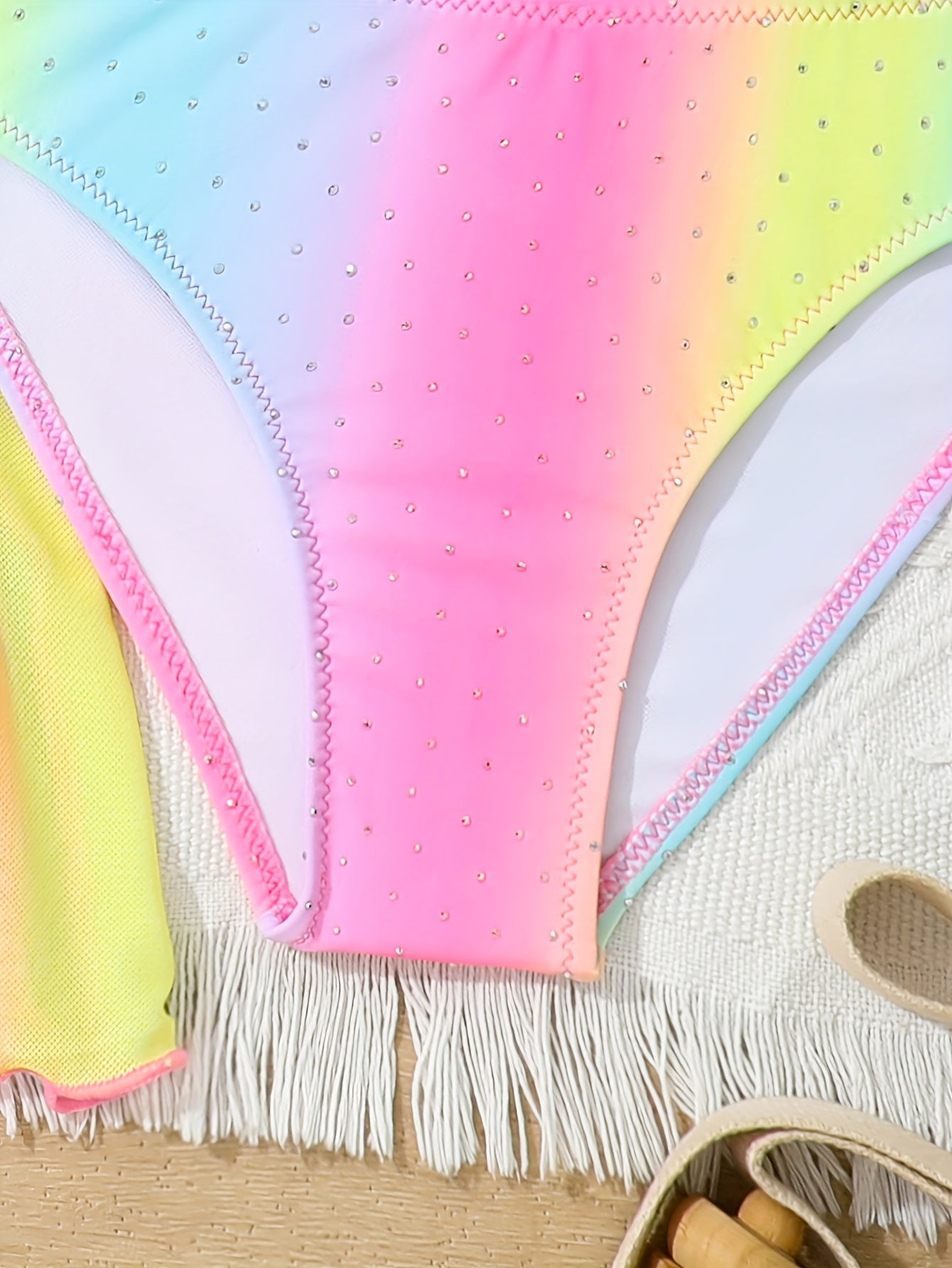 Bathing Suits For Girls 3pcs Colorful Outfit Bikini Set
