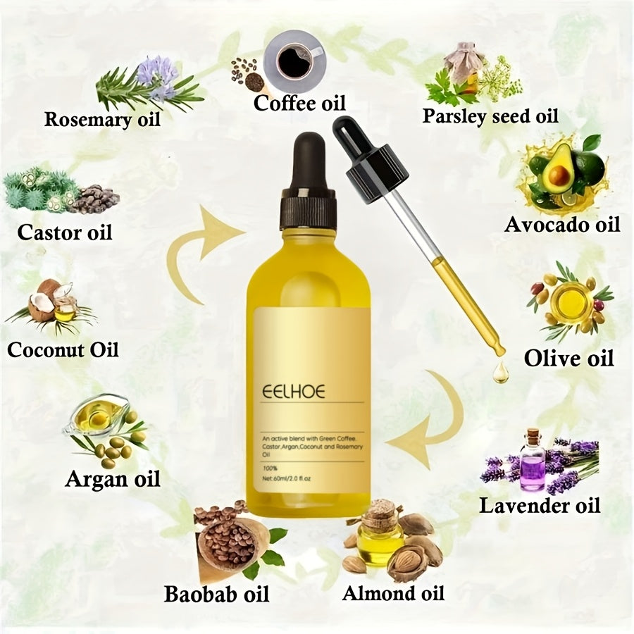 6pcs 2.03oz Natural Hair Oil Veganic Hair Oil for Dry Hair