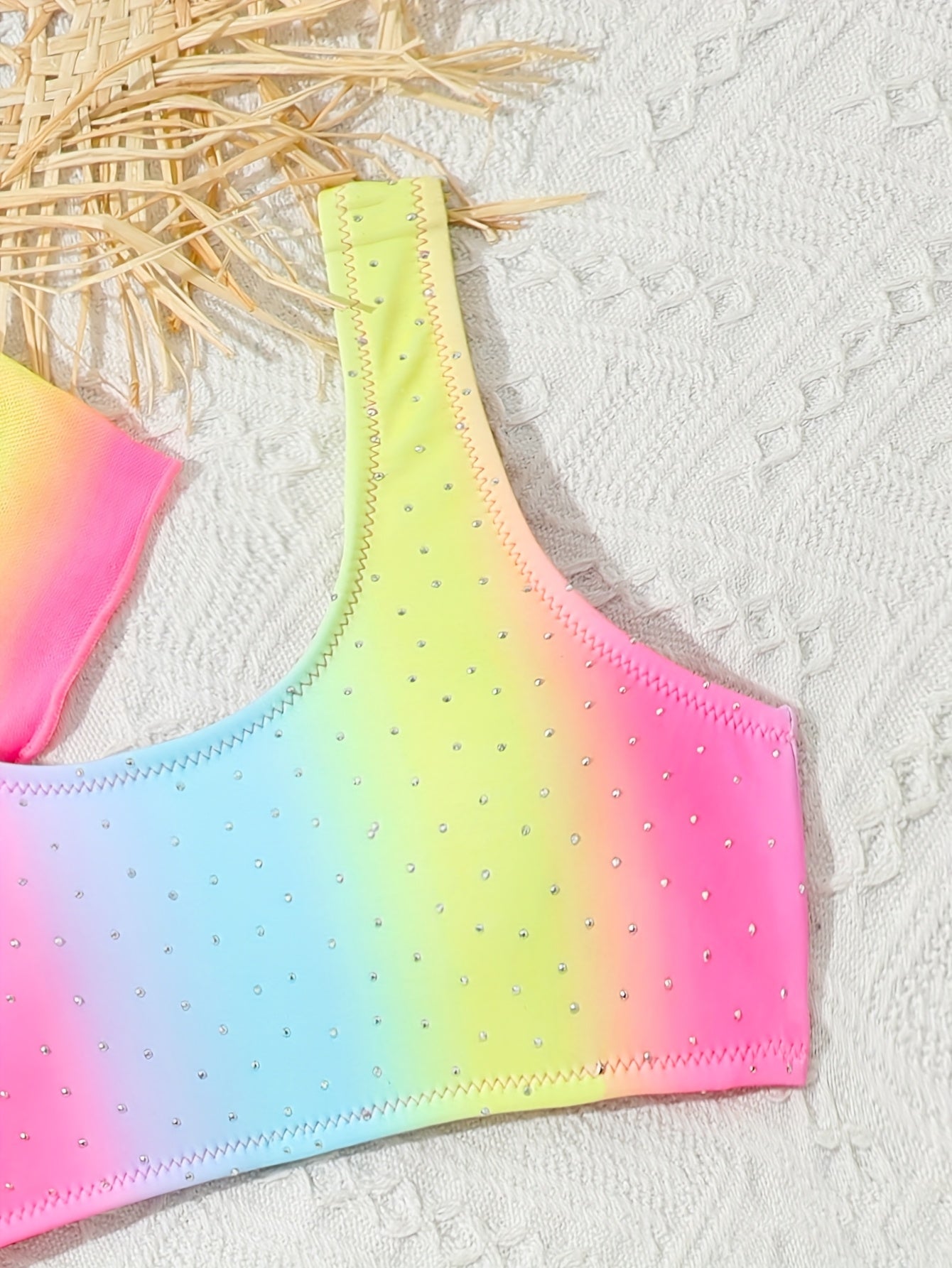 Bathing Suits For Girls 3pcs Colorful Outfit Bikini Set