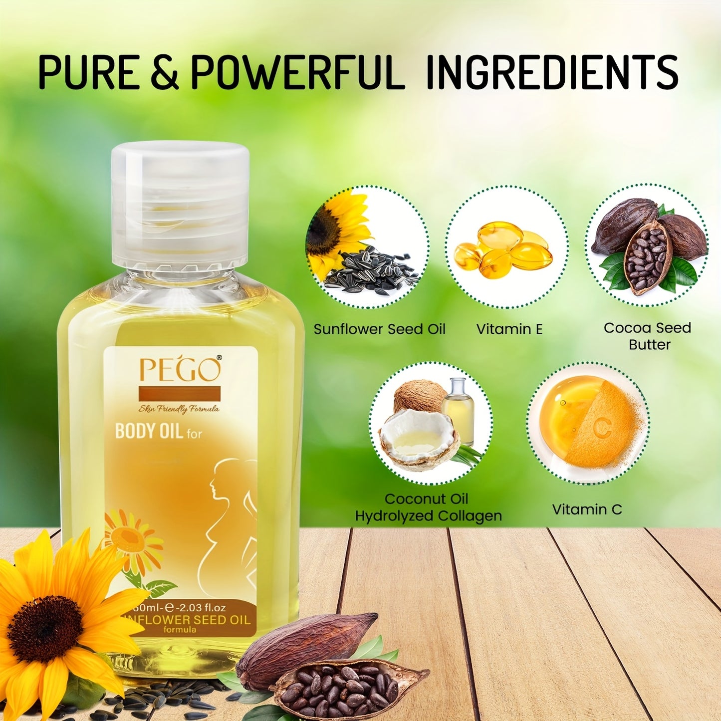 2pcs 2.03oz Olive Oil Pregnancy Belly Oil Cocoa Butter Gift