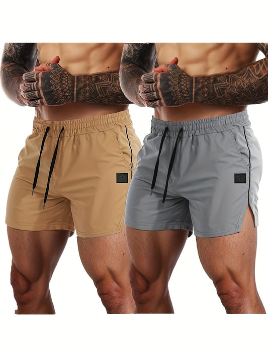 2 Pack Men's Gym Workout Shorts Quick Dry Lightweight Athletic