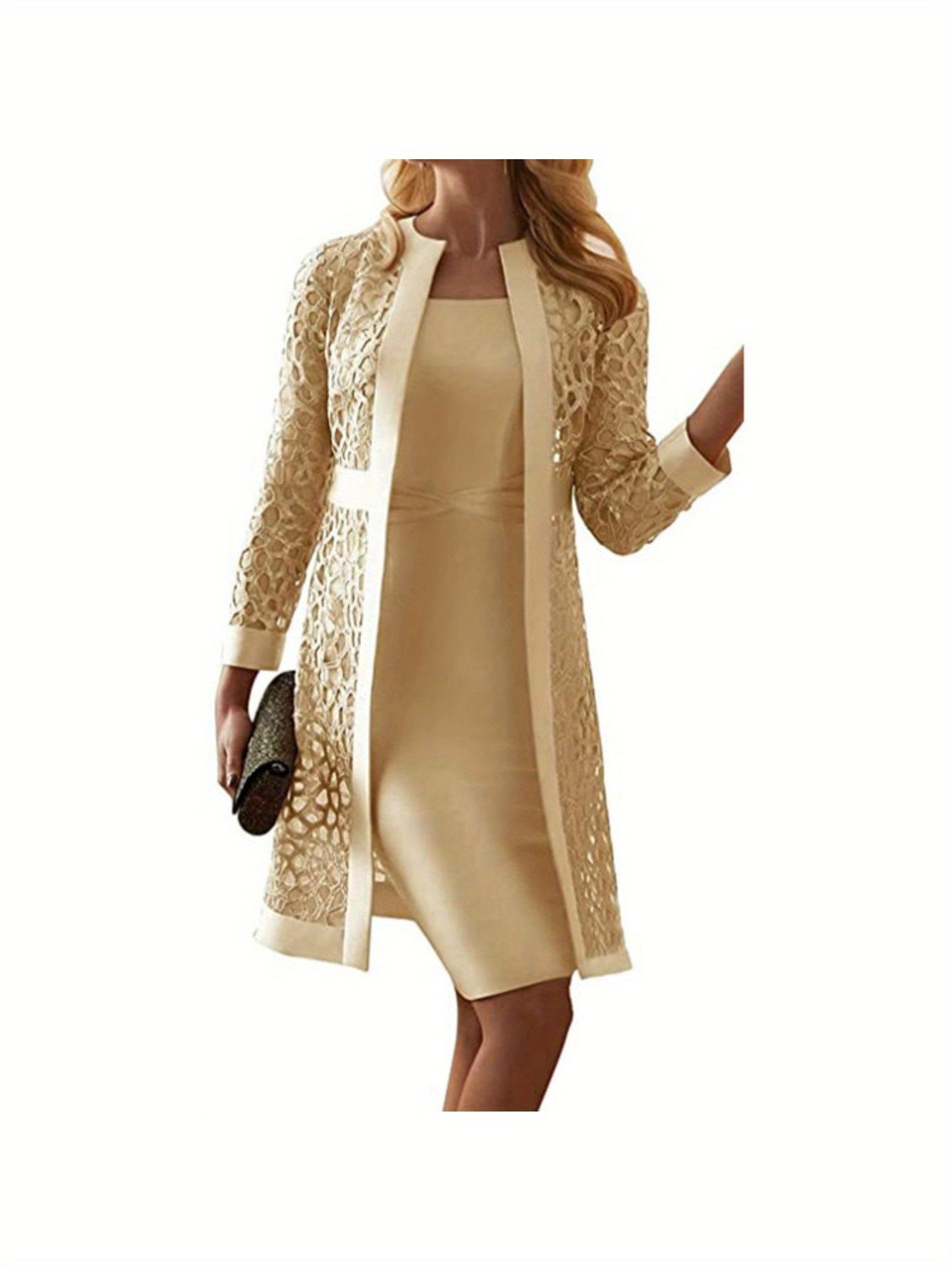 Wellness and Beauty Emporium Lace Cardigan Dress Set